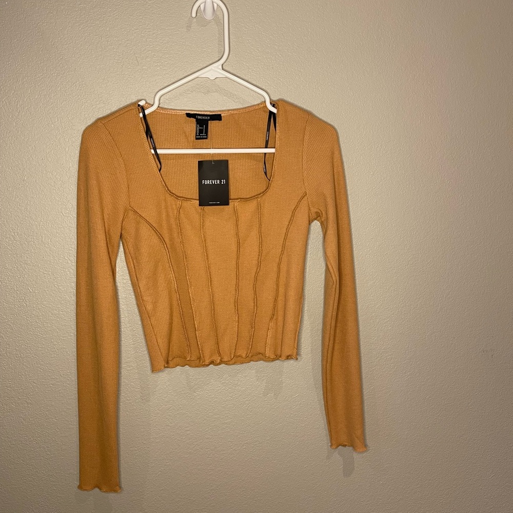 Forever 21 size small top camel color new with tags